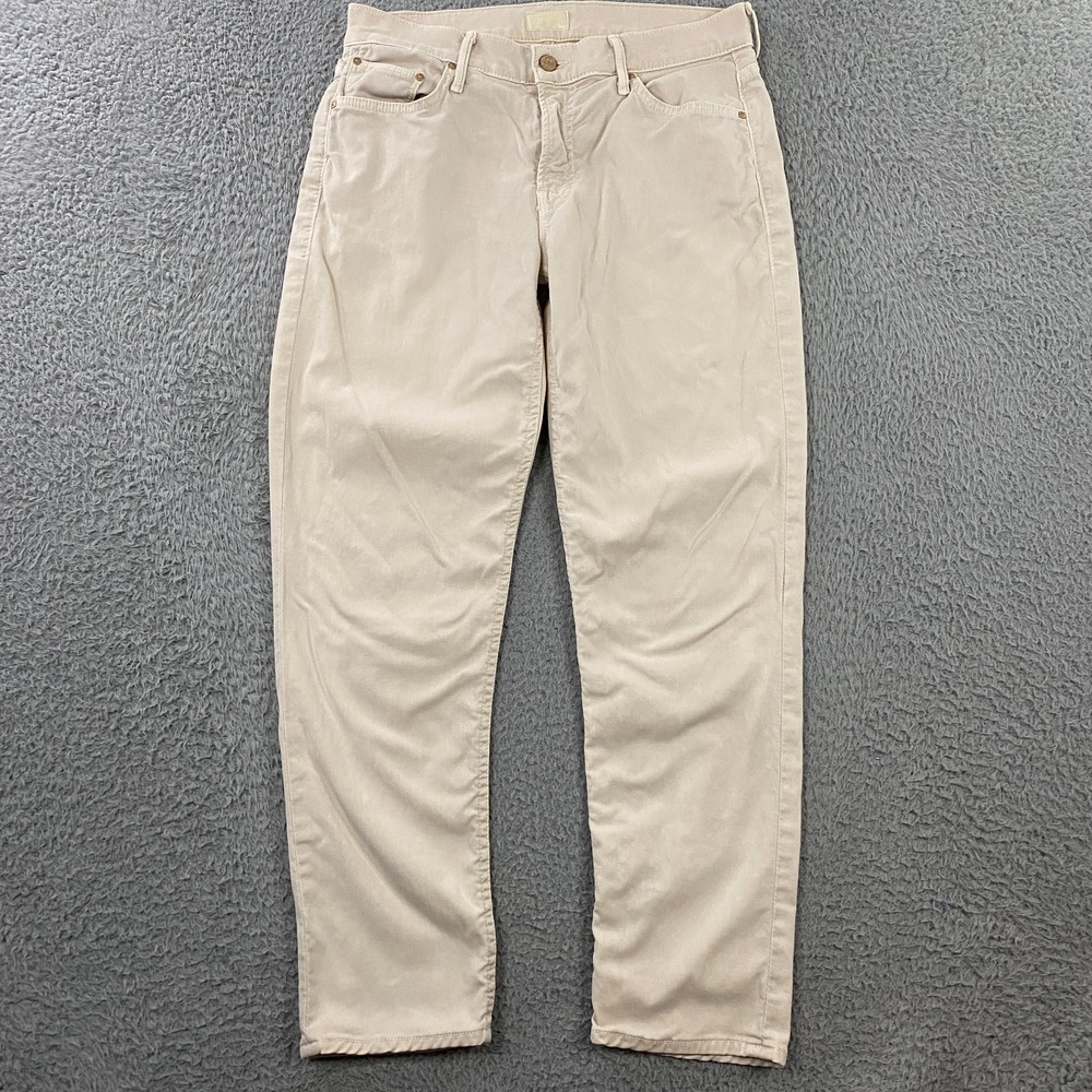 Mother The Dropout Pants 29x27 A Walk in the Park Biege‎ 5-Pocket Stretch Jeans